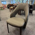 Gray Velvet Angel Wing Tailed Dining Chair