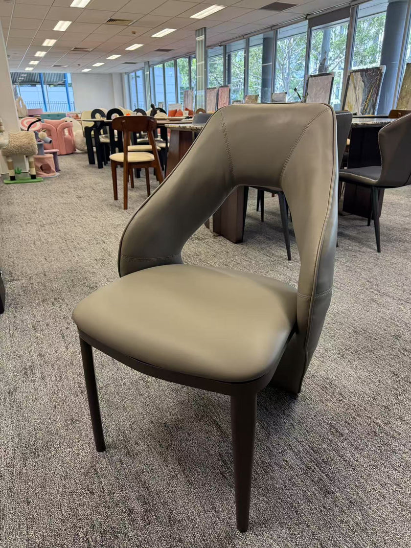 Gray Velvet Angel Wing Tailed Dining Chair
