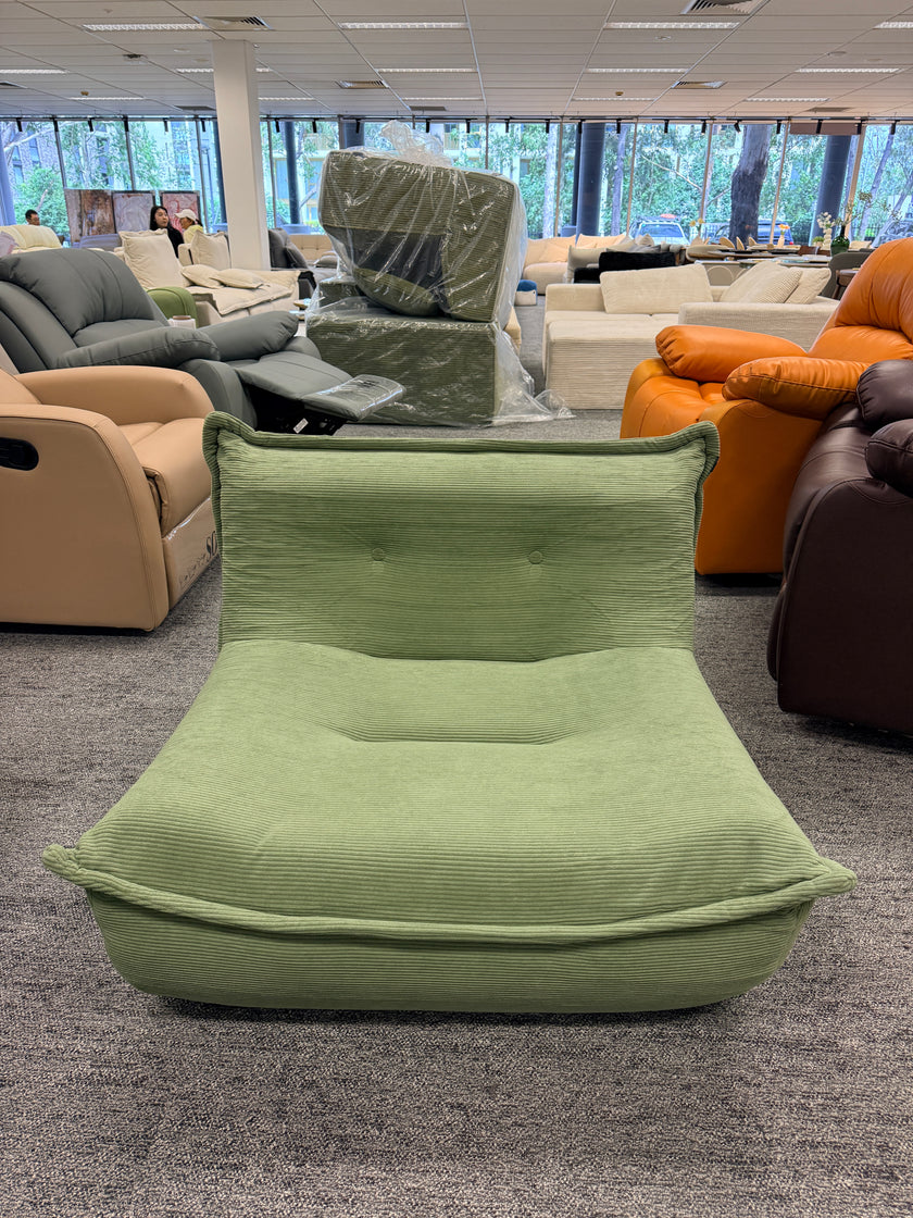 Green Corduroy Comfort Single Leisure Chair