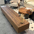 Walnut Grain TV Console with Drawers & Brushed Black Titanium Accents