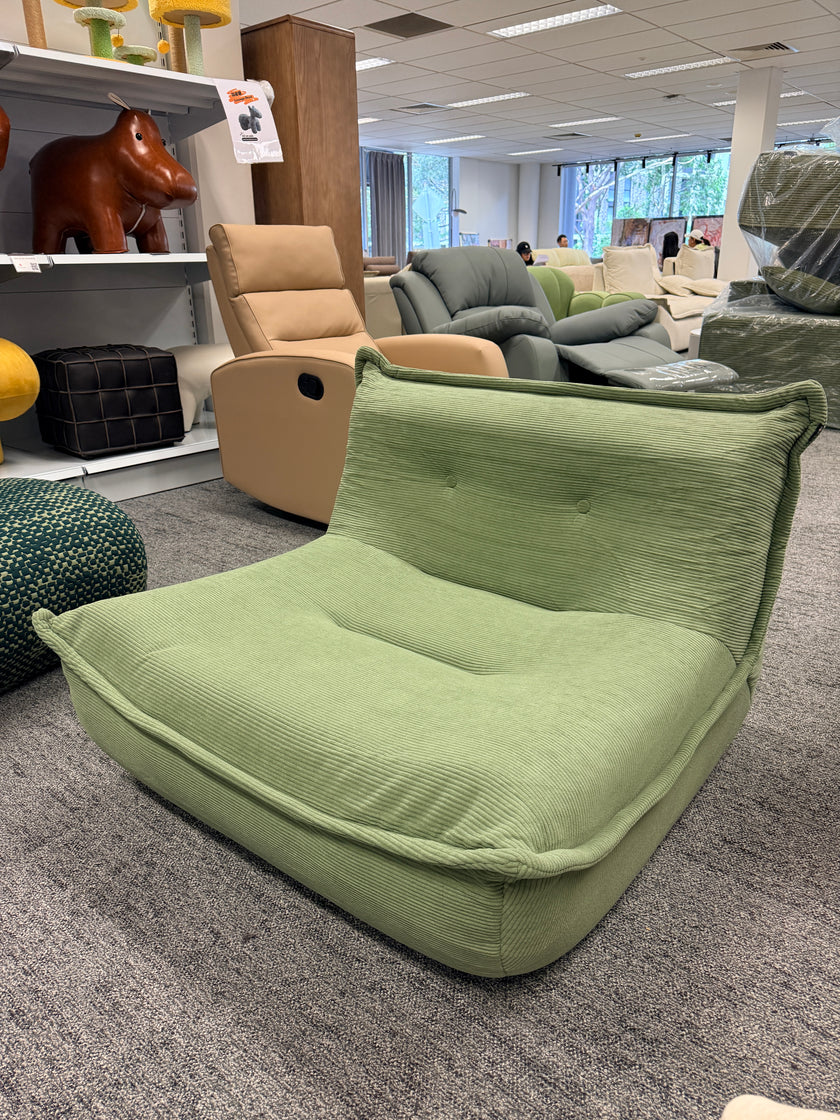 Green Corduroy Comfort Single Leisure Chair