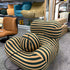 Stripe Shaped/Cotton/Lounge Chair/Large