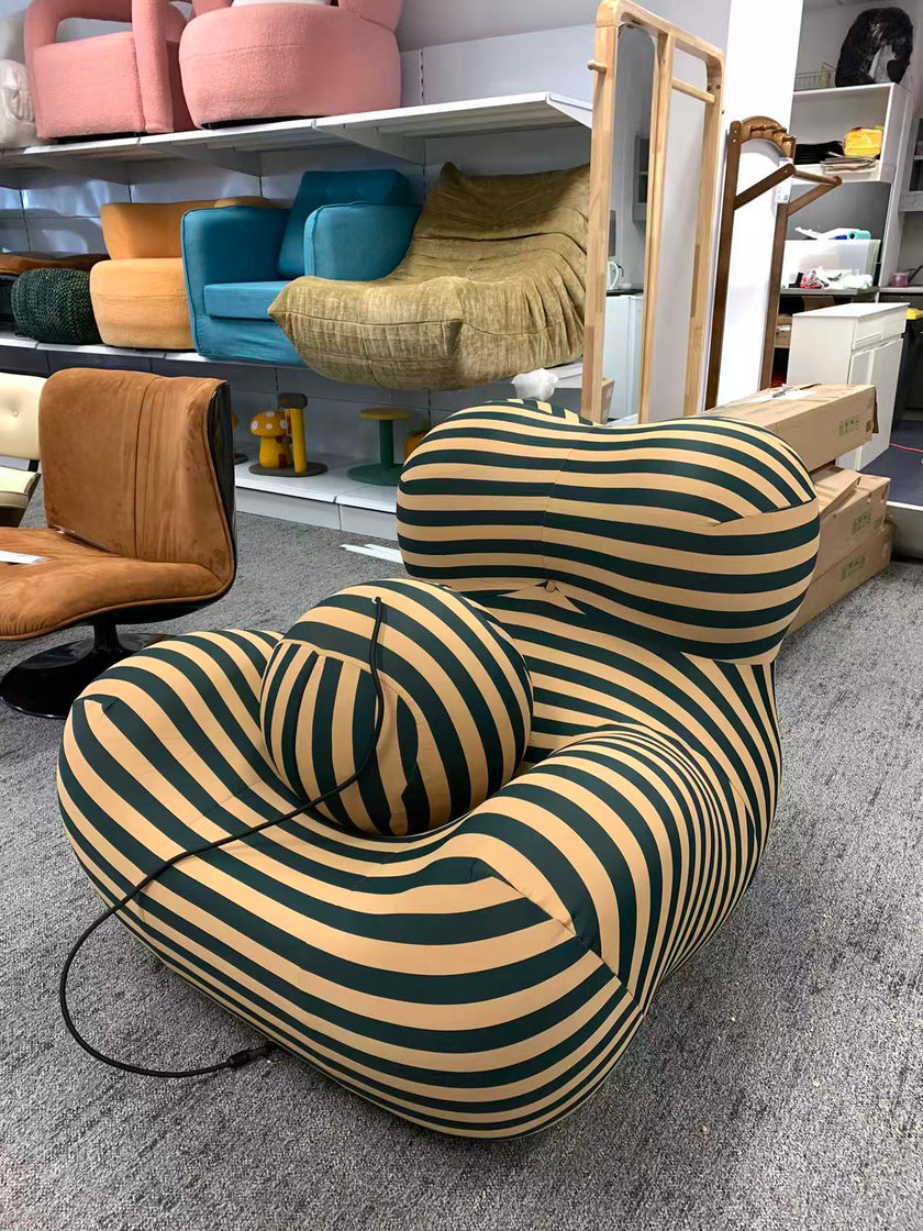 Stripe Shaped/Cotton/Lounge Chair/Large