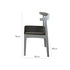 Grey Solid Wood/PU Cushion Horn Chair