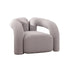 Soft Curved Lounge Chair - Lamb Plush Fabric
