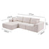 Pre Sale Modular Off-White L-Shaped Chaise Compression Sofa