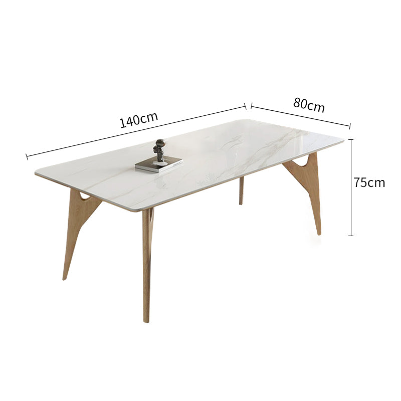 Shiny Snowy Mountain White Rock Bird Dining Table