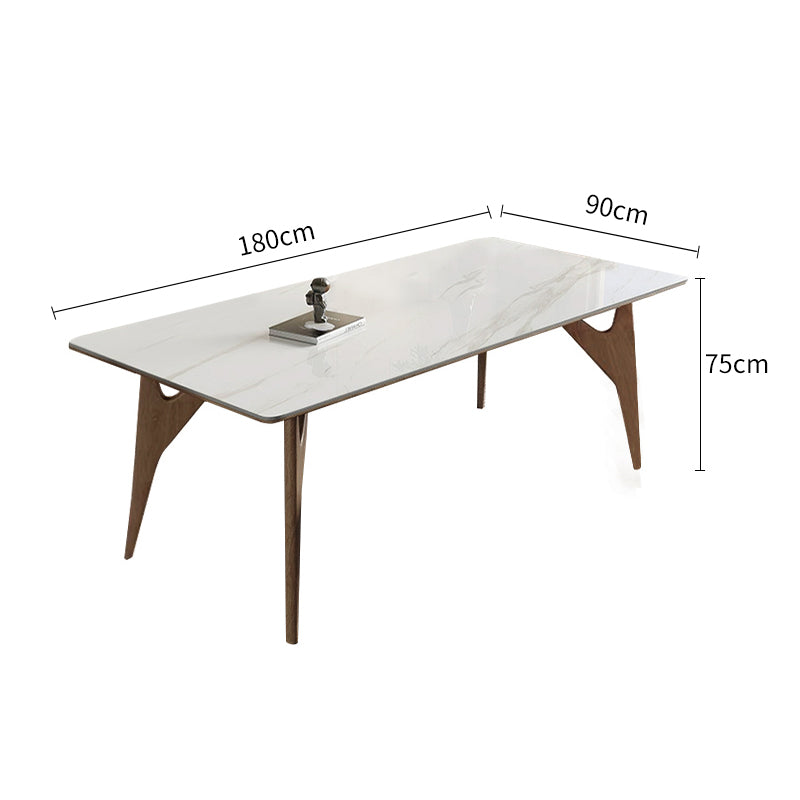 Shiny Snowy Mountain White Rock Bird Dining Table
