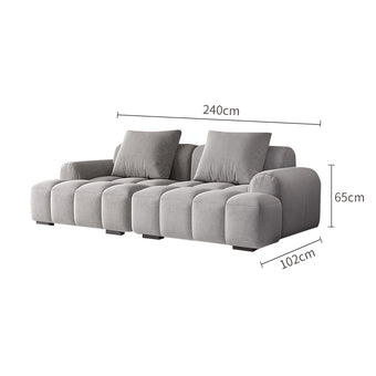 Suede Puff Sofa Three-seater Sofa/240