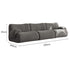 Pre Sale Bamboo-Jacquard Plush Two-Armed Three-Seater Compression Sofa
