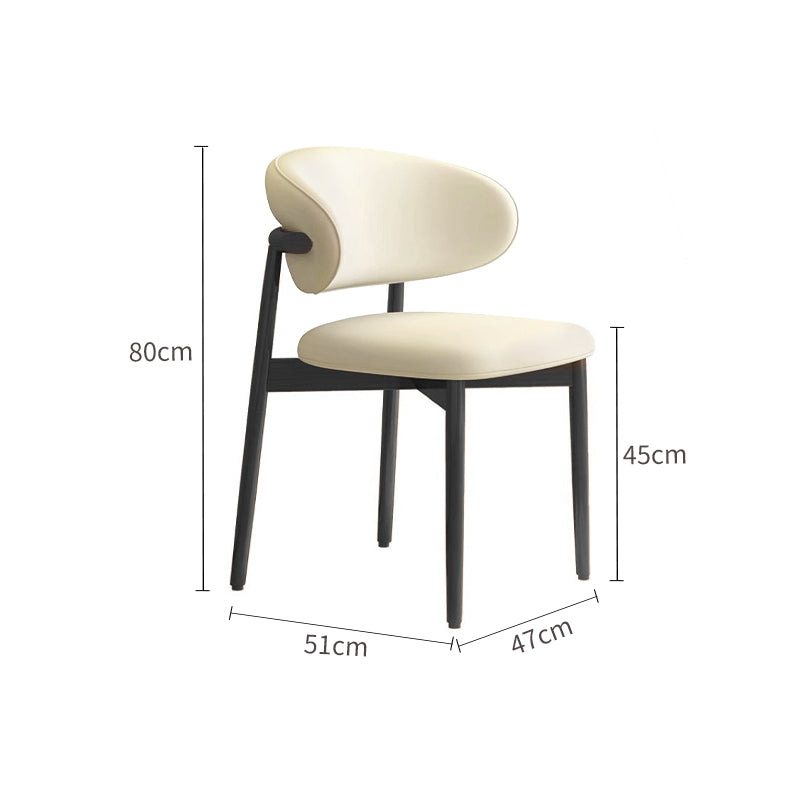 Walnut Horn Chair with Cream Cushion