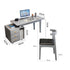 Gray Solid Wood Desk/Bucket Cabinet/Chair
