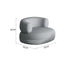 Round Upholstered Lounge Chair - Lamb Fleece