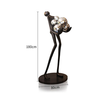 Silhouette Sphere Warm Glow Floor Lamp