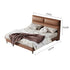 Pre Sale Leather/Brown/Soft-Covered/Solid Wood/Soft Bed/153/183
