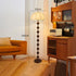 Mid-Century Modern Spherical Floor Lamp with Tri-Color Light and Pole Stand