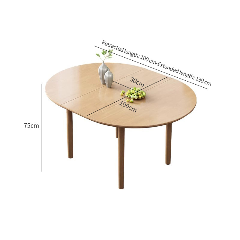 Natural Wood Extendable Dining Table