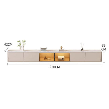 Cream White/Slate/Glass Door/TV Cabinet