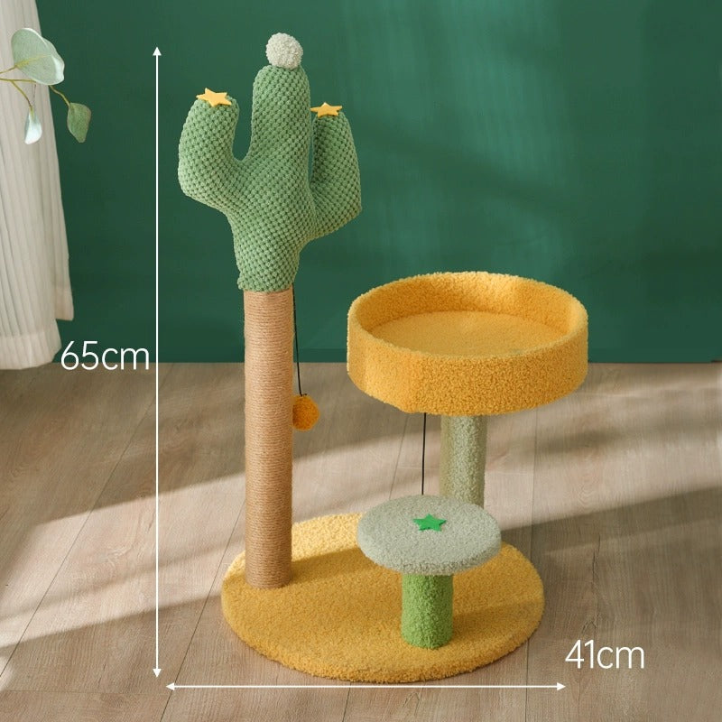 Cactus Double-Layer Cat Scratching Tree